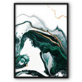 Green And Golden River No4 Abstract Canvas Print