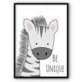 Be Unique Zebra Canvas Print