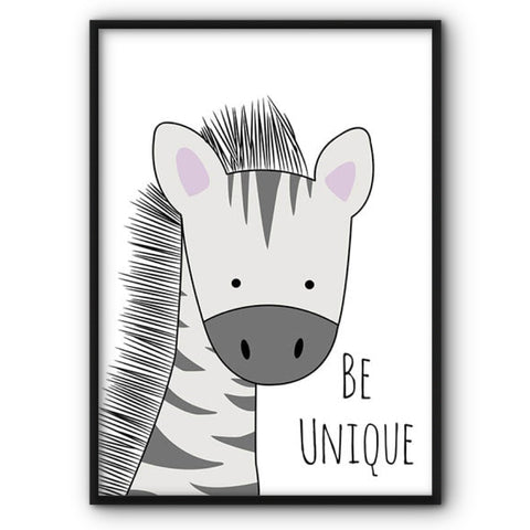 Be Unique Zebra Canvas Print