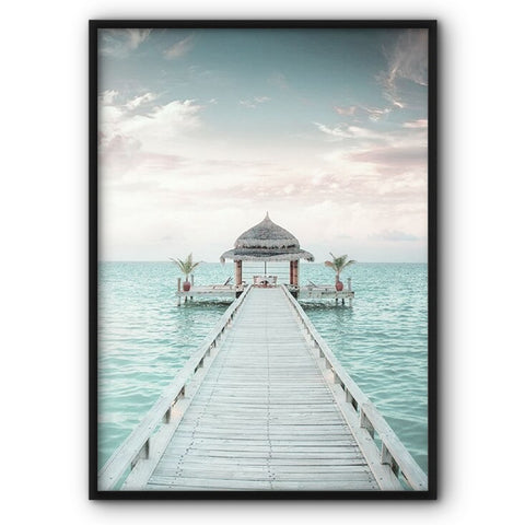 Beautiful Road To The Sea Canvas Print