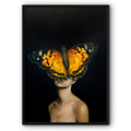 Lady And A Butterfly Art Print