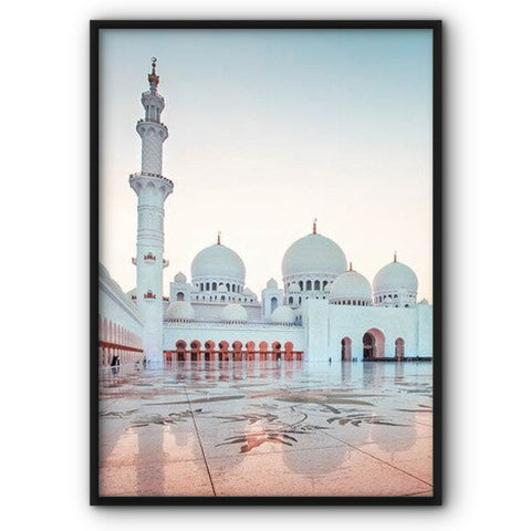 white-mosque-square-canvas-print