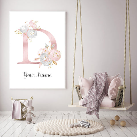 Personalised Name And Letter Canvas Print