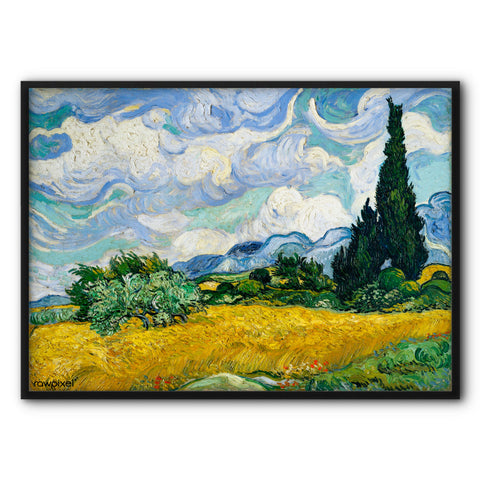 Van Gogh Wheatfield with Cypresses Canvas Print