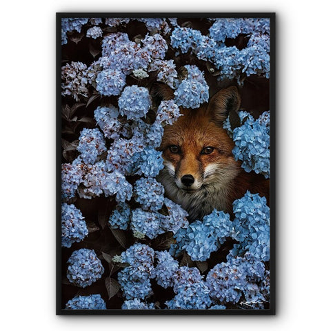 Fox In Lilacs Canvas Print