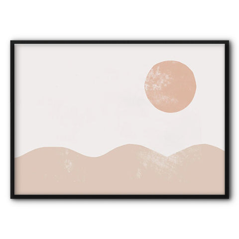 Abstract Shapes In Beige Colours No4 Canvas Print