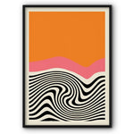 Abstract Waves Illusion Art Canvas Print