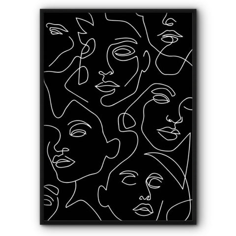 abstract-line-art-faces-no2-canvas-print