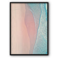 Pink Shore Blue Sea Canvas Print