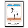 Picasso Style Flamingo Canvas Print