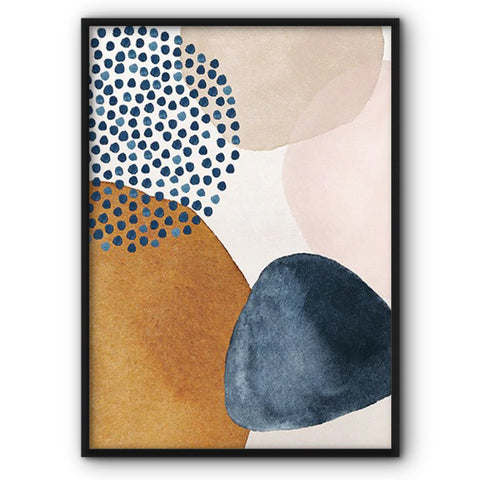 Abstract Brown And Blue Colours No5 Canvas Print