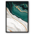 Green And Golden River No5 Abstract Canvas Print