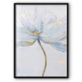 Pastel Blue & Gold Flower Canvas Print
