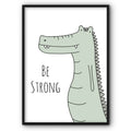 Be Strong Crocodile Canvas Print