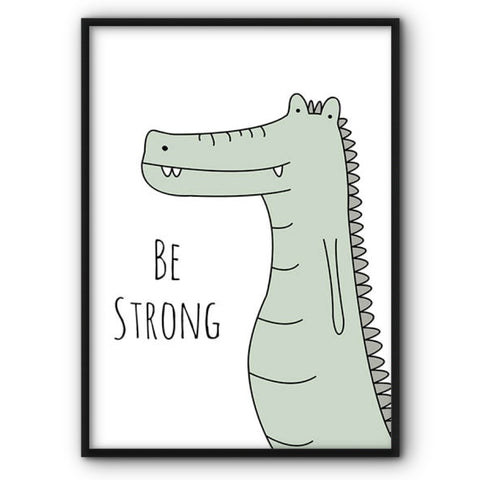 Be Strong Crocodile Canvas Print