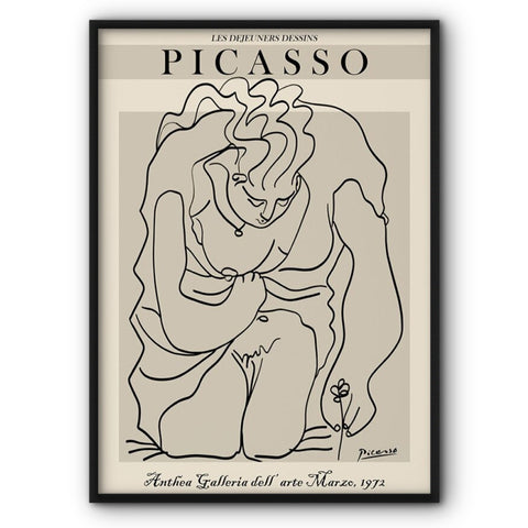 Picasso Woman's Silhouette Canvas Print