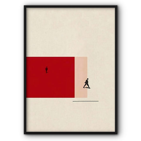 Red And Pink Rectangles Art Print