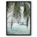 Palm Leaves Over The Sea Canvas Print