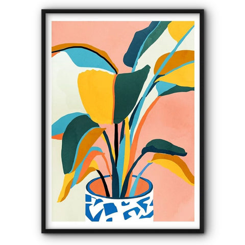 Tropical Rainbow Plant Art Print