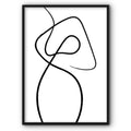 Abstract Line Art Feminine Silhouette No1 Canvas Print