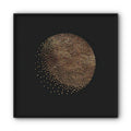 Golden Sphere On Black Canvas Print