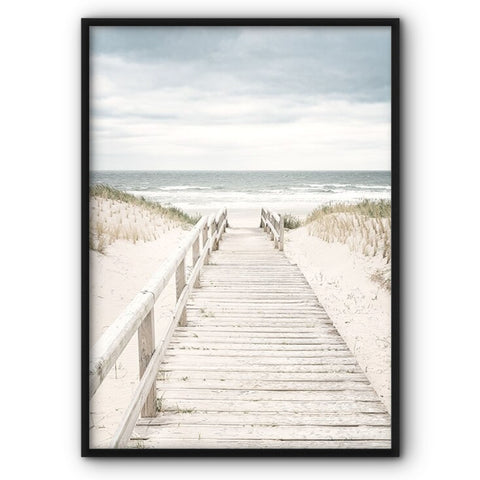 Beach Road To The Sea Canvas Print