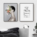 Flowers And Girl Canvas Print