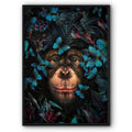 Chimpanzee In Butterflies Canvas Print