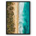 Turquoise Sea Shore Canvas Print
