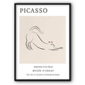 Picasso Feline Sketch Line Art Canvas Print