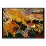 Van Gogh Landscape with House and Ploughman Canvas Print