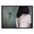 Lady And A Bird No1 Art Print