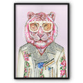 Fabulous Fashionista Pink Tiger Canvas Print