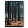 Brown & Blue Forest Canvas Print