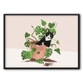 Kitty In A Pot Canvas Print