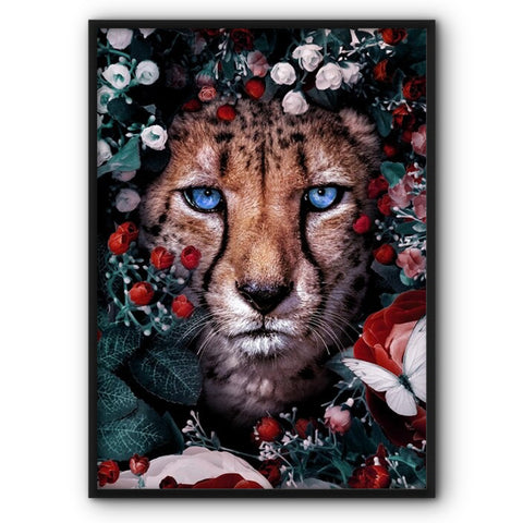 leopard-in-white-red-flowers-canvas-print