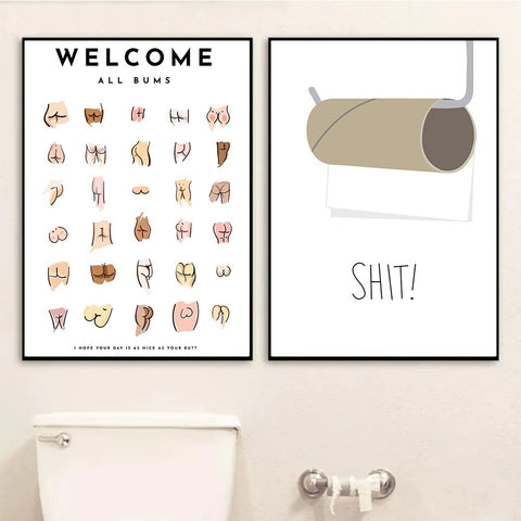 Welcome All Bums Canvas Print