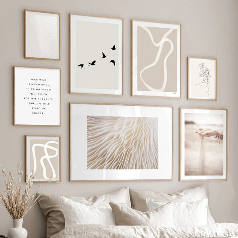 white-line-on-beige-canvas-print