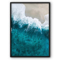 Set Of 3 Turquoise Seashore Canvas Prints