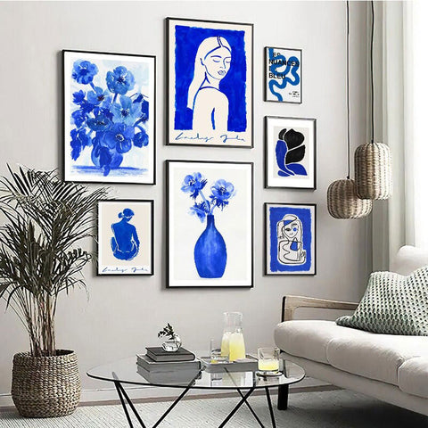 Vase Of Blue Flowers Canvas Print