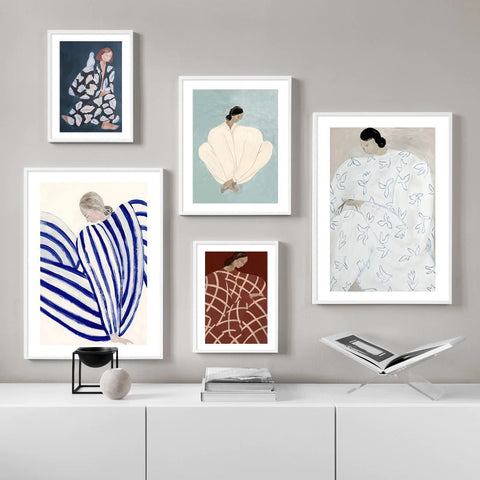 lady-in-blue-white-pjs-art-print