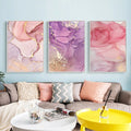 Pink And Golden Rose Canvas Print