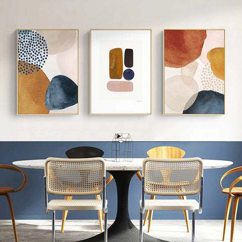Abstract Brown And Blue Colours No5 Canvas Print