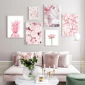 Pink Flowers Canvas Print No4