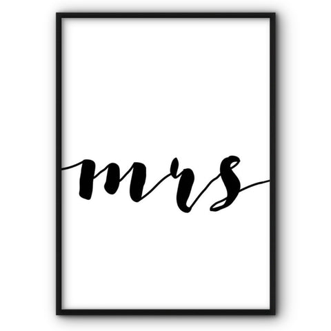 Set Of Three Prints ( Mrs & Mr)