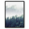 Foggy Mountain Forest Canvas Print 1