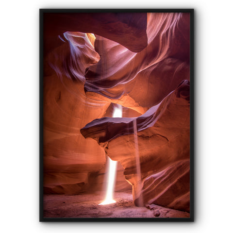 ray-of-light-in-canyon-canvas-print