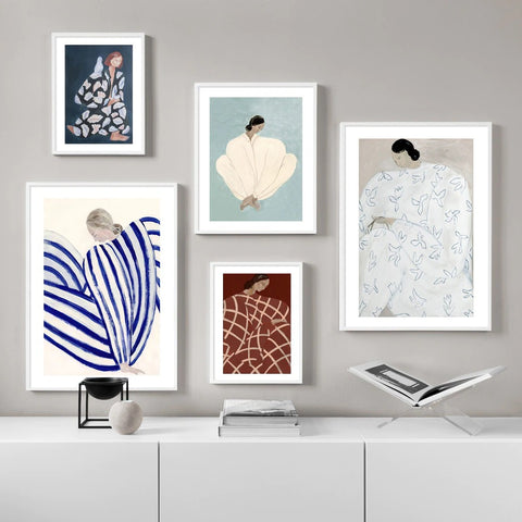 lady-in-blue-white-stripes-art-print