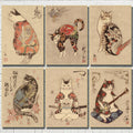 Cat In Demon Coat In The Ukiyo-e Style Canvas Print