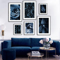 Flowers In Blue Canvas Print No5